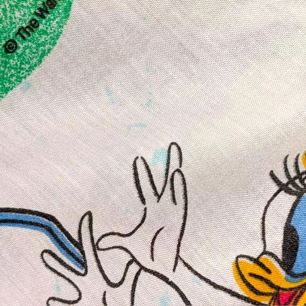 Vintage Disney Sports Mickey Twin Fitted Sheet – 90s Bedding – Rare Collectible - Picture 7 of 12